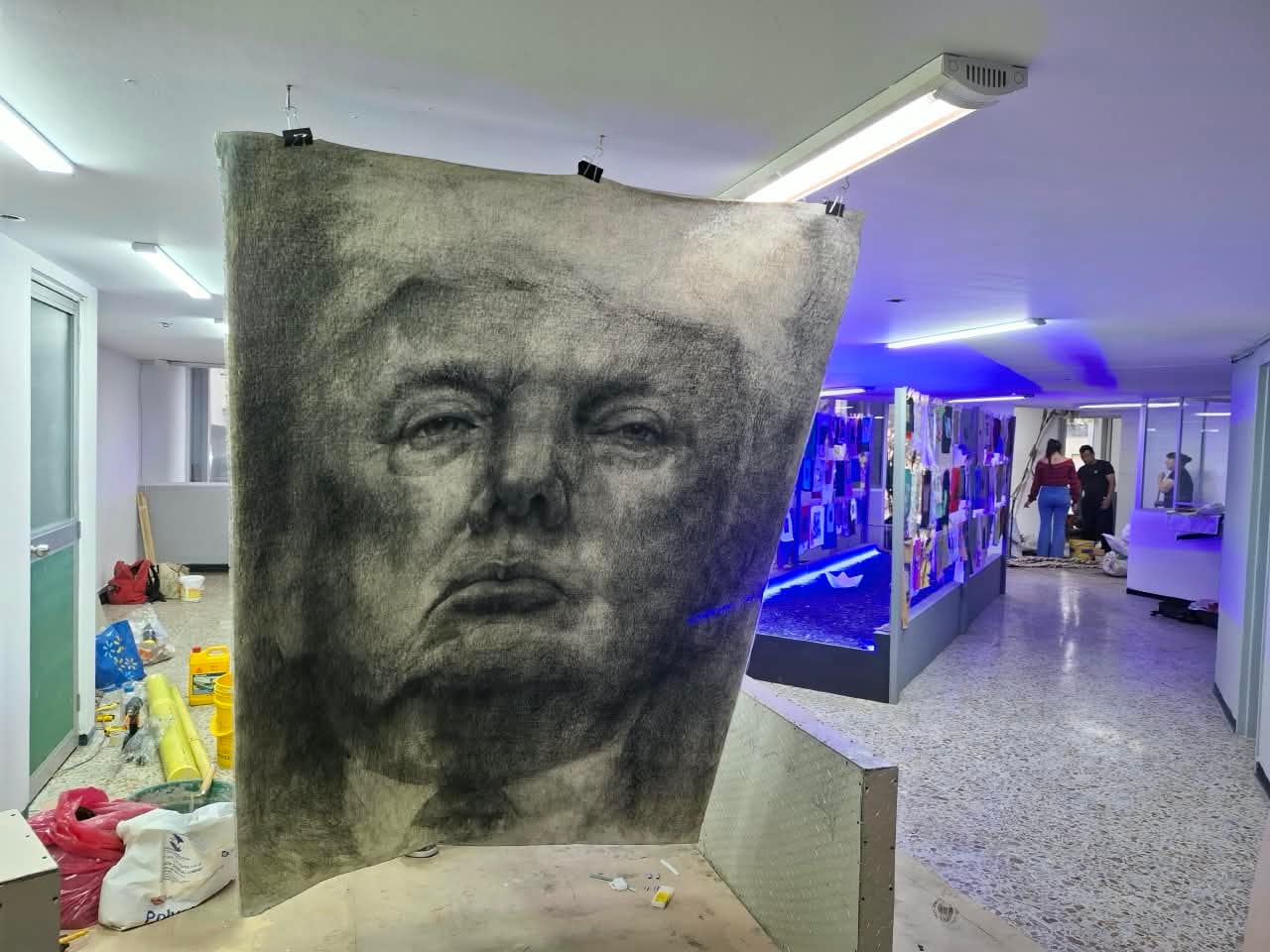 Una de las obras que hace parte de la muestra ‘Denominación de origen: América’, en el Centro Internacional de Bogotá.
