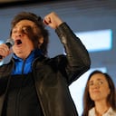 El congresista argentino y candidato presidencial por la Alianza Avanza La Libertad, Javier Milei, habla durante el cierre de su campaña electoral en Córdoba, Argentina, el 16 de noviembre de 2023. (Foto de DIEGO LIMA/AFP)