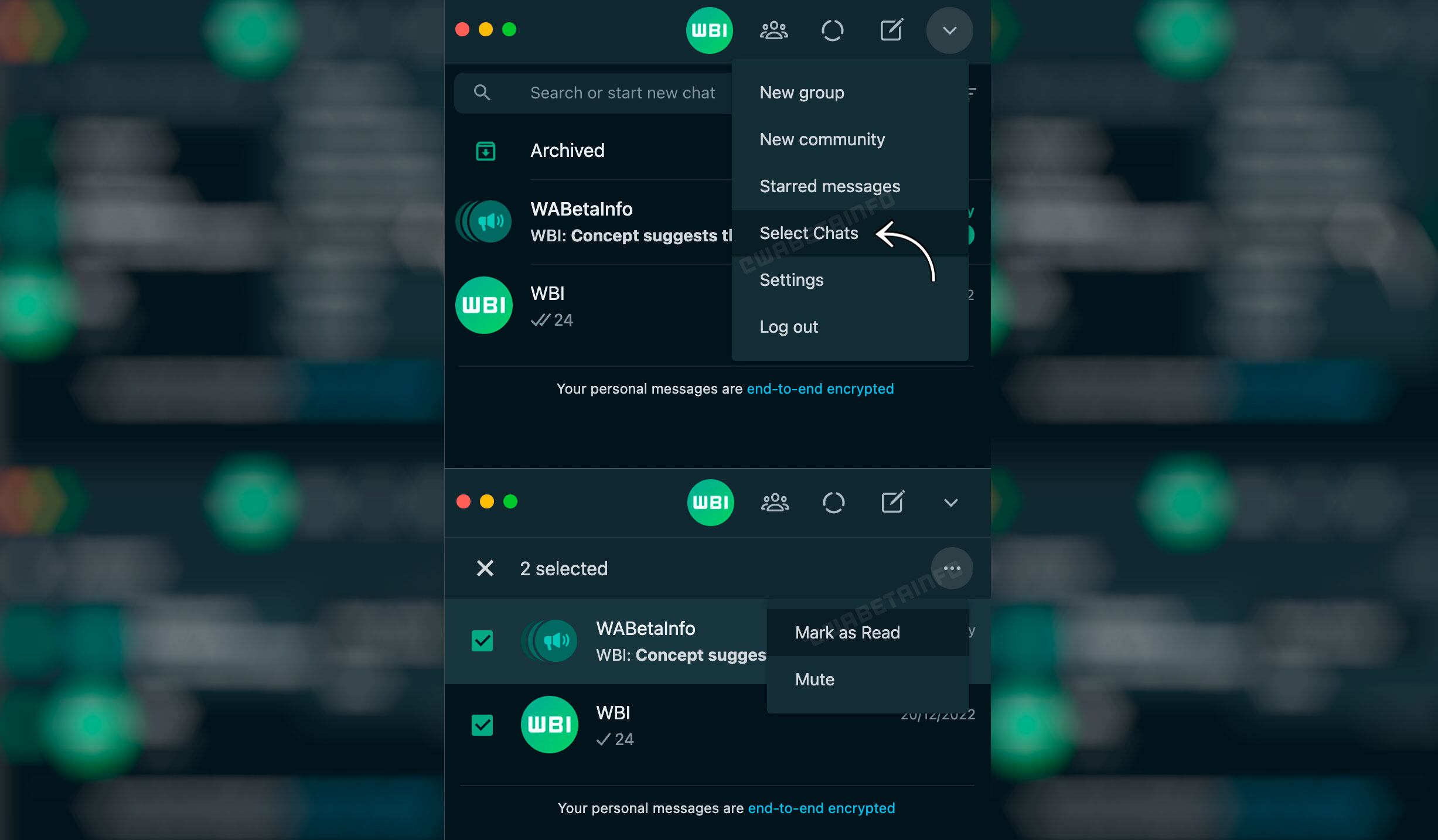 WhatsApp Web tendrá una función para seleccionar varios chats.