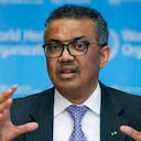 FILE - In this Monday, March 9, 2020 file photo, Tedros Adhanom Ghebreyesus, Director General of the World Health Organization speaks during a news conference on updates regarding the novel coronavirus COVID-19, at the WHO headquarters in Geneva, Switzerland. Outbreak experts say the increasing attacks from U.S. President Donald Trump on the World Health Organization for its handling of the coronavirus demonstrates a profound misunderstanding of the U.N. health agency's role and could ultimately serve to weaken global health. (Salvatore Di Nolfi/Keystone via AP, file)