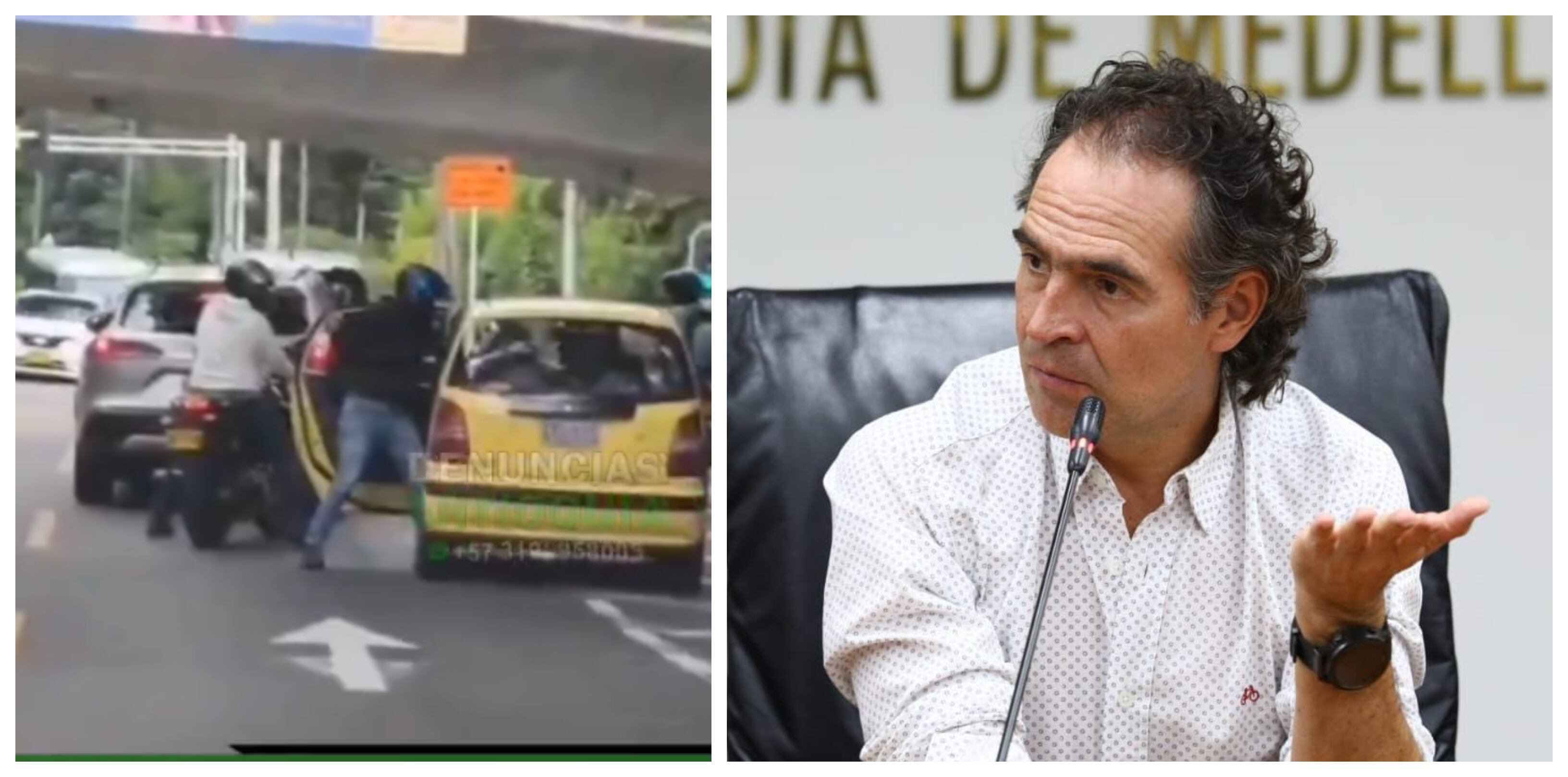 Federico Gutiérrez, alcalde de Medellín, anuncia recompensa por ladrones.