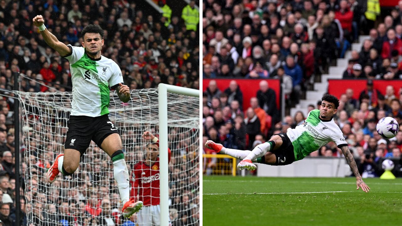 Luis Díaz, con espectacular tijera, puso a ganar al Liverpool ante Manchester United
