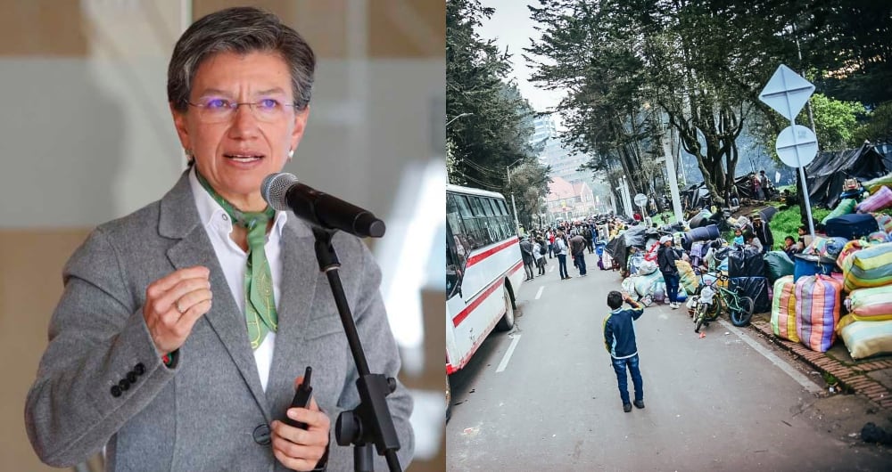 Alcaldesa Claudia López e indígenas en el Parque Nacional