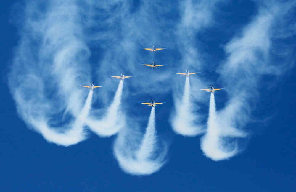  Equipos acrobáticos de la Fuerza Aérea Colombiana FUMACA  Brasil y la USAF - EE.UU fue inaugurada oficialmente la F-AIR Colombia 2017. Foto: Daniel Reina Romero / SEMANA