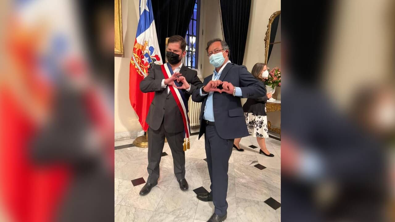 El precandidato del Pacto Histórico estuvo en la posesión del presidente de Chile Gabriel Boric. Foto: archivo suministrado.