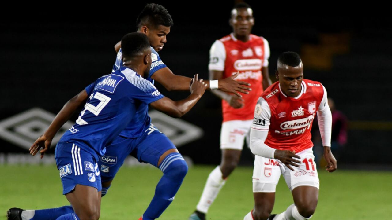 Santa Fe vs. Millonarios por la Liga Betplay. Foto: Prensa Dimayor