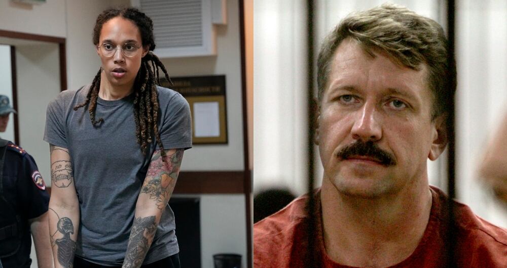 De izquierda a derecha: Brittney Griner y Viktor Bout