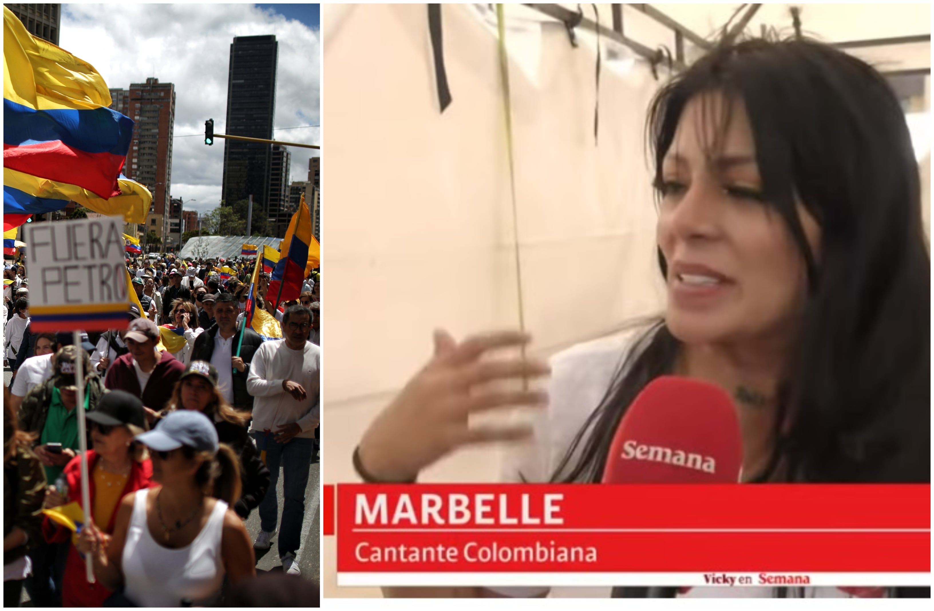 Marbelle asistió a la Marcha de la Mayoría.