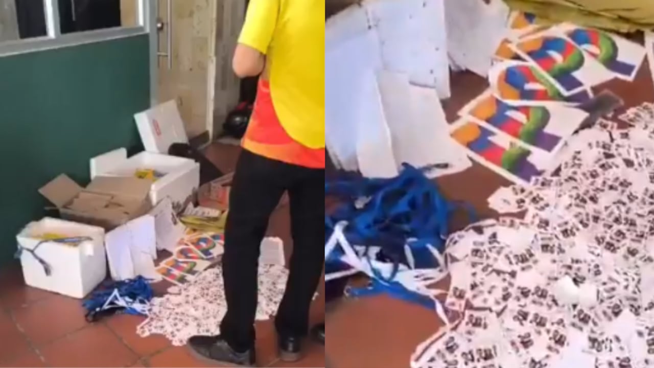Material incautado a mujer en Valledupar.