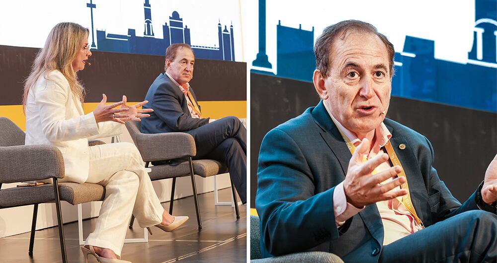    La directora de SEMANA, Vicky Dávila, condujo uno de los paneles de empresarios durante el VII Congreso Iberoamericano Ceapi, realizado en Cartagena. En él participaron Stanley Motta, de Copa, y Antonio Huertas, de Mapfre.