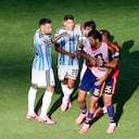 La celebración de España estuvo marcada por un fuerte intercambio de palabras entre Nicolás Otamendi y Rodri.