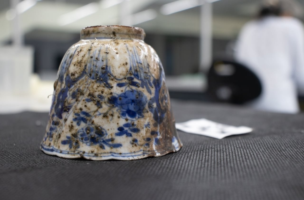 Porcelana recolectada del galeón San José.