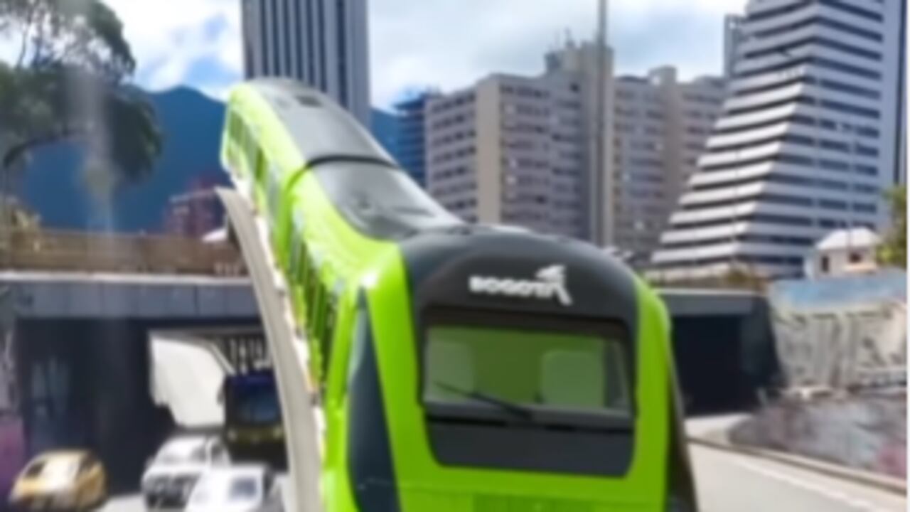 Metro Bogotá surrealista, joven lo recrea.