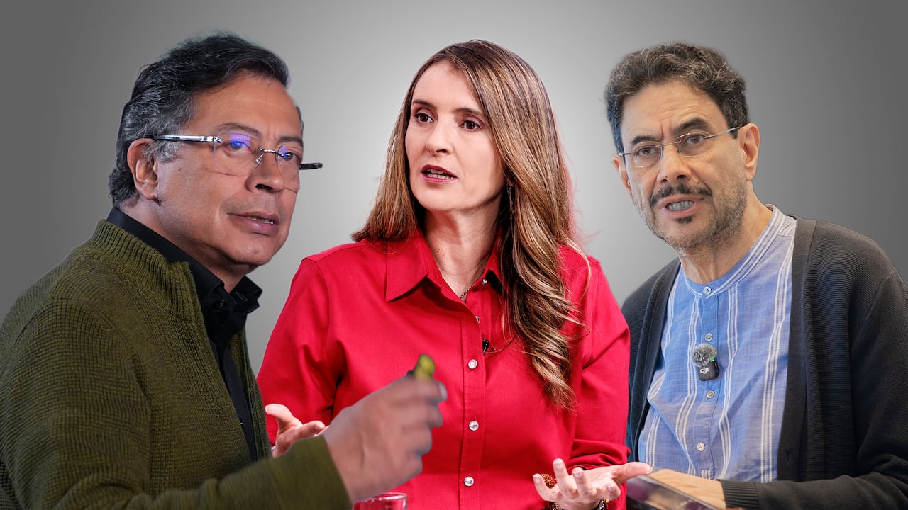 Gustavo Petro, Paloma Valencia e Iván Cepeda.
