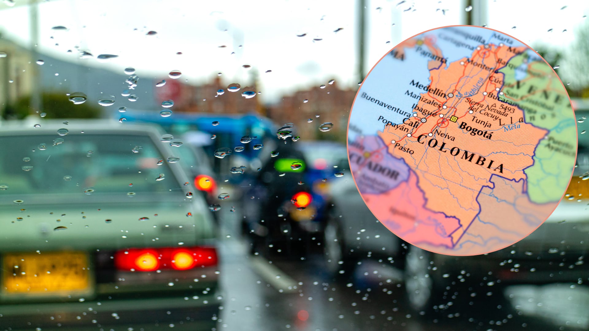 Jornada lluviosa en varias regiones de Colombia, con cielos nublados y precipitaciones que se intensifican en la tarde y noche.