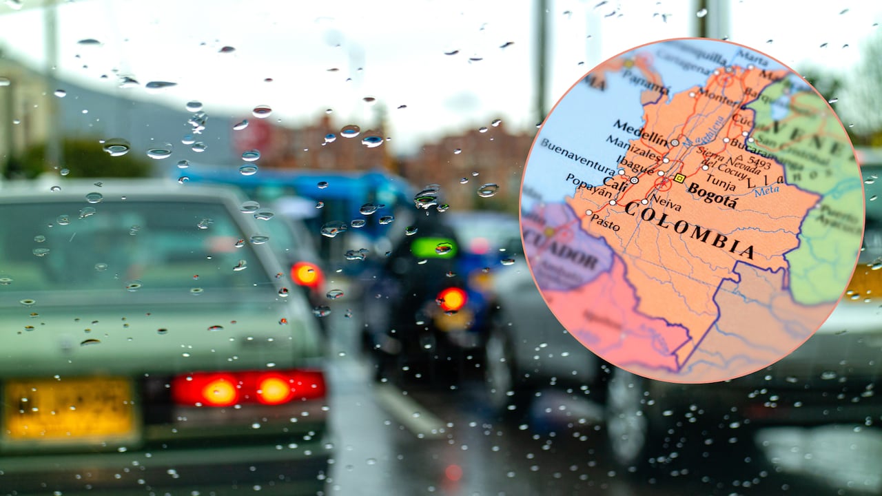 Jornada lluviosa en varias regiones de Colombia, con cielos nublados y precipitaciones que se intensifican en la tarde y noche.