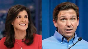 Nikki Haley y Ron DeSantis.
