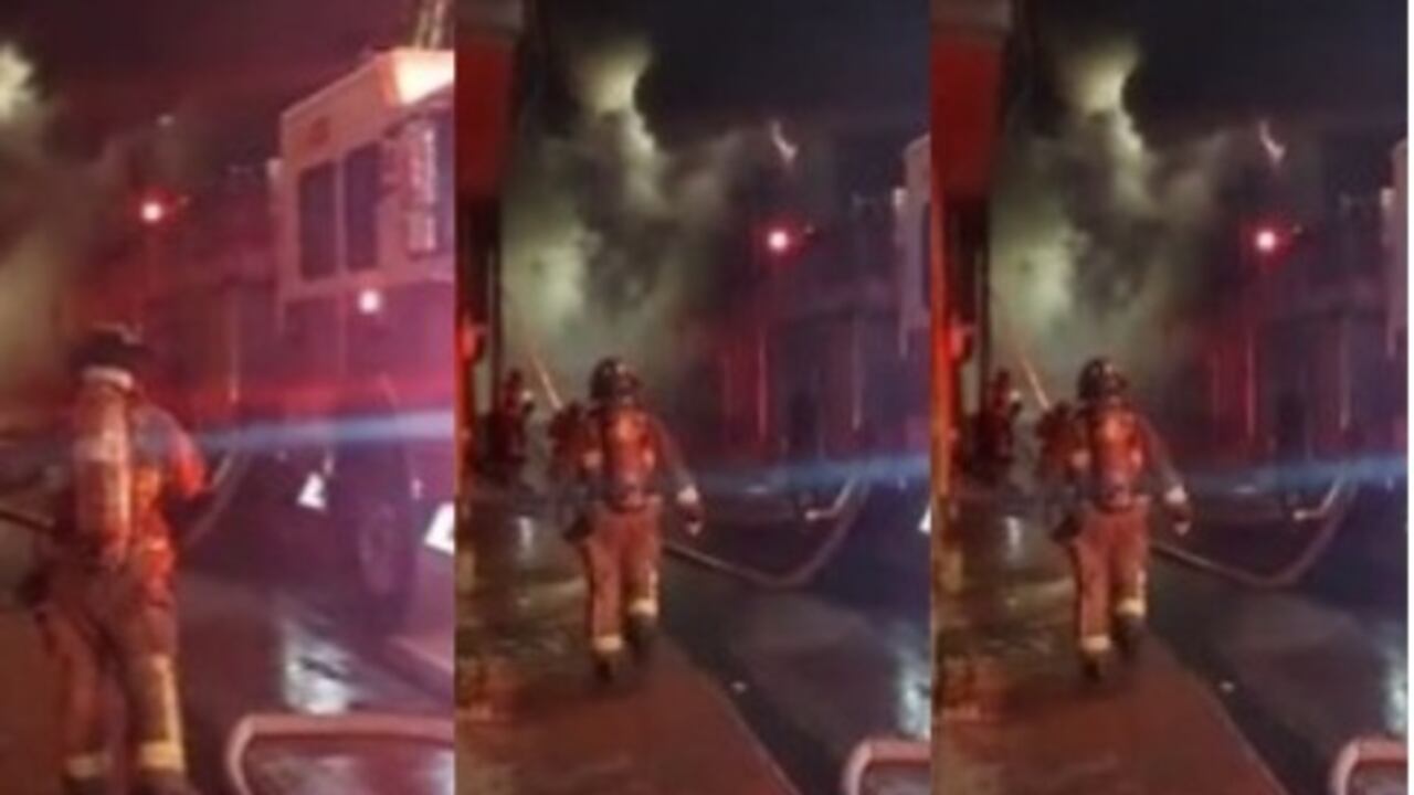 Incendio en una bodega de reciclaje en el sur de la ciudad