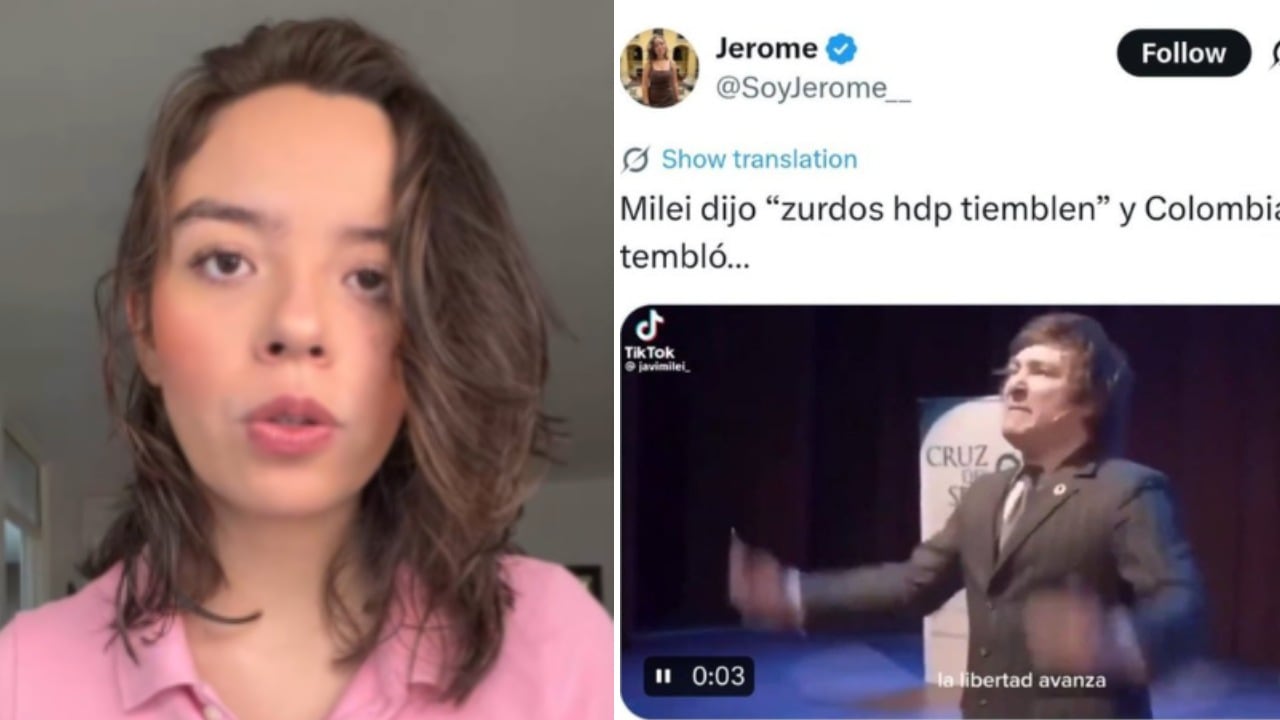 Jerome Sanabria se disculpó por la publicación donde habló sobre Javier Milei, presidente de Argentina, y el terremoto de este lunes en Colombia.