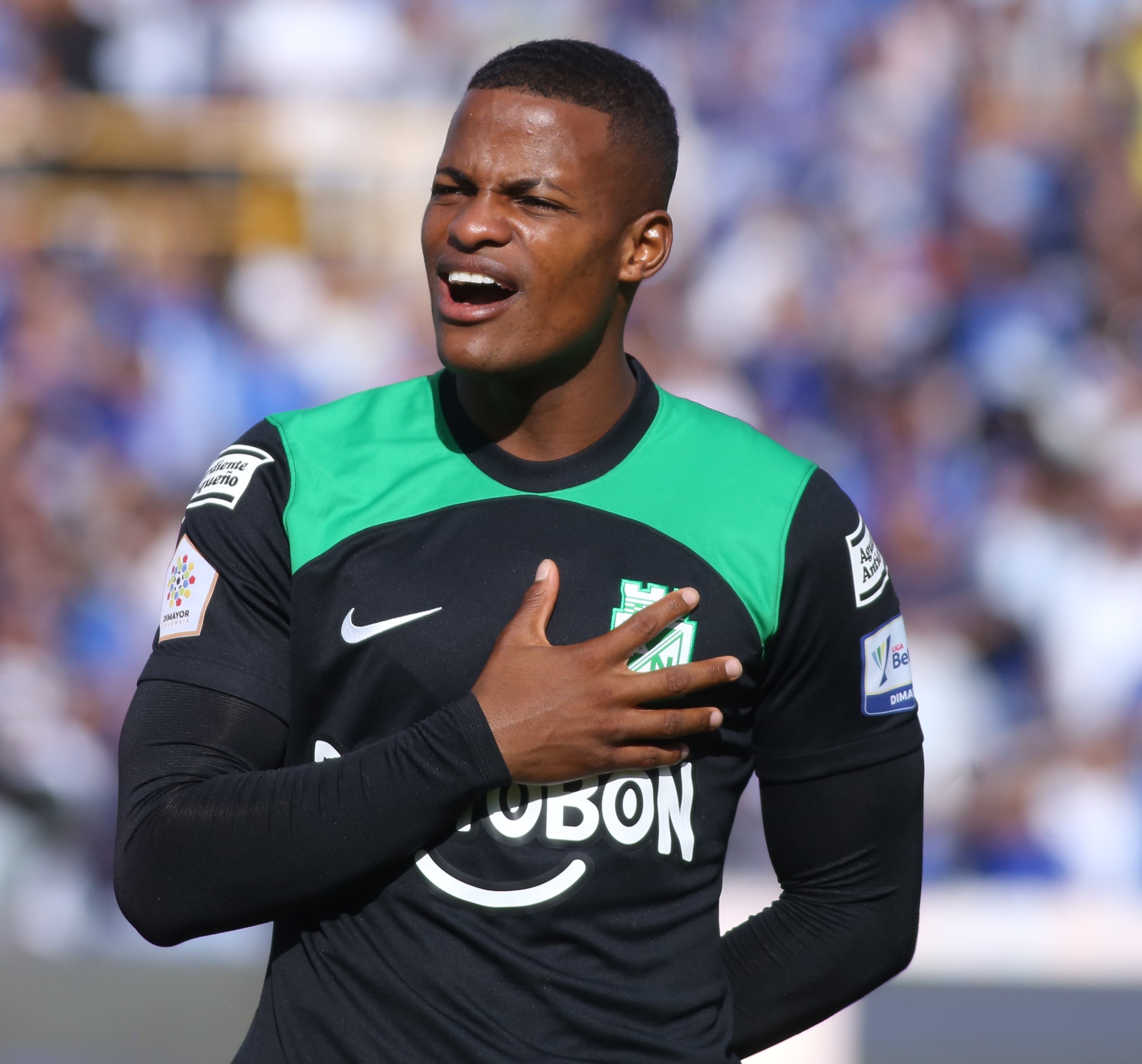Andres Felipe Roman, player of Atletico Nacional during the match of the 8th date of the BetPlay DIMAYOR II 2023 League played at the Nemesio Camacho El Campin stadium in Bogota.
(Photo by Daniel Garzon Herazo/NurPhoto via Getty Images)