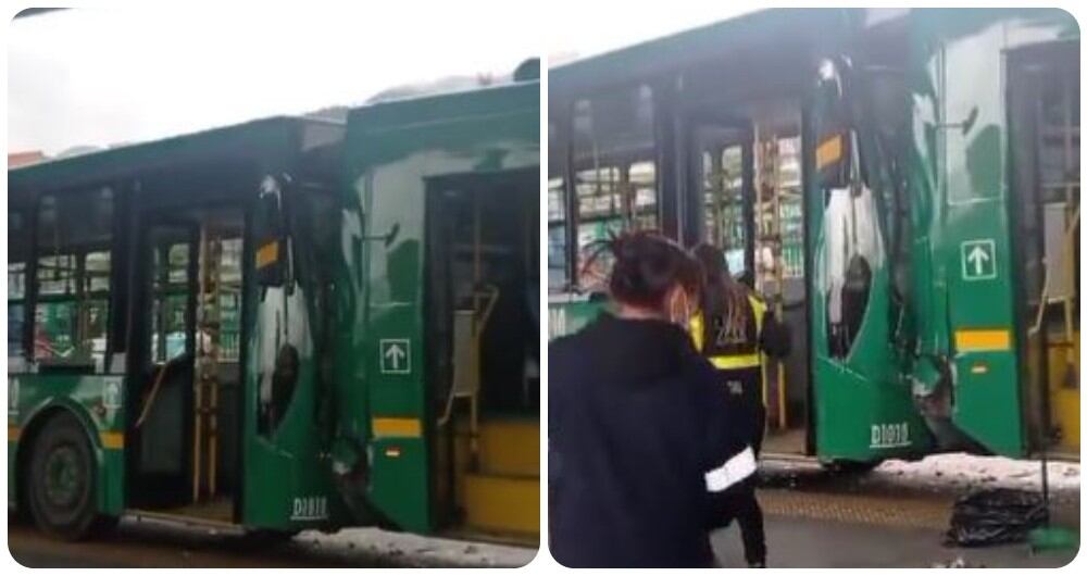 El accidente ocurrió a las 8:15 am entre dos buses alimentadores.