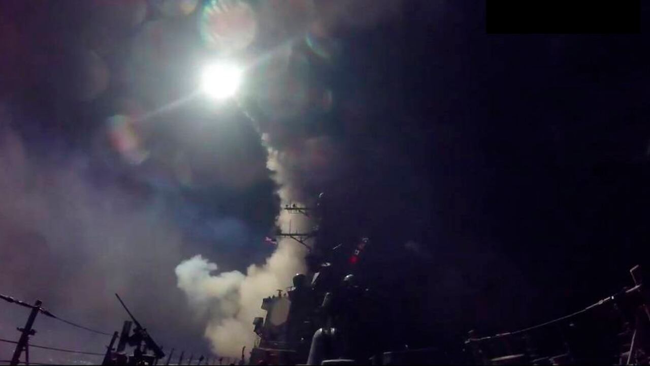 Primeras imágenes del ataque estadounidense en Siria