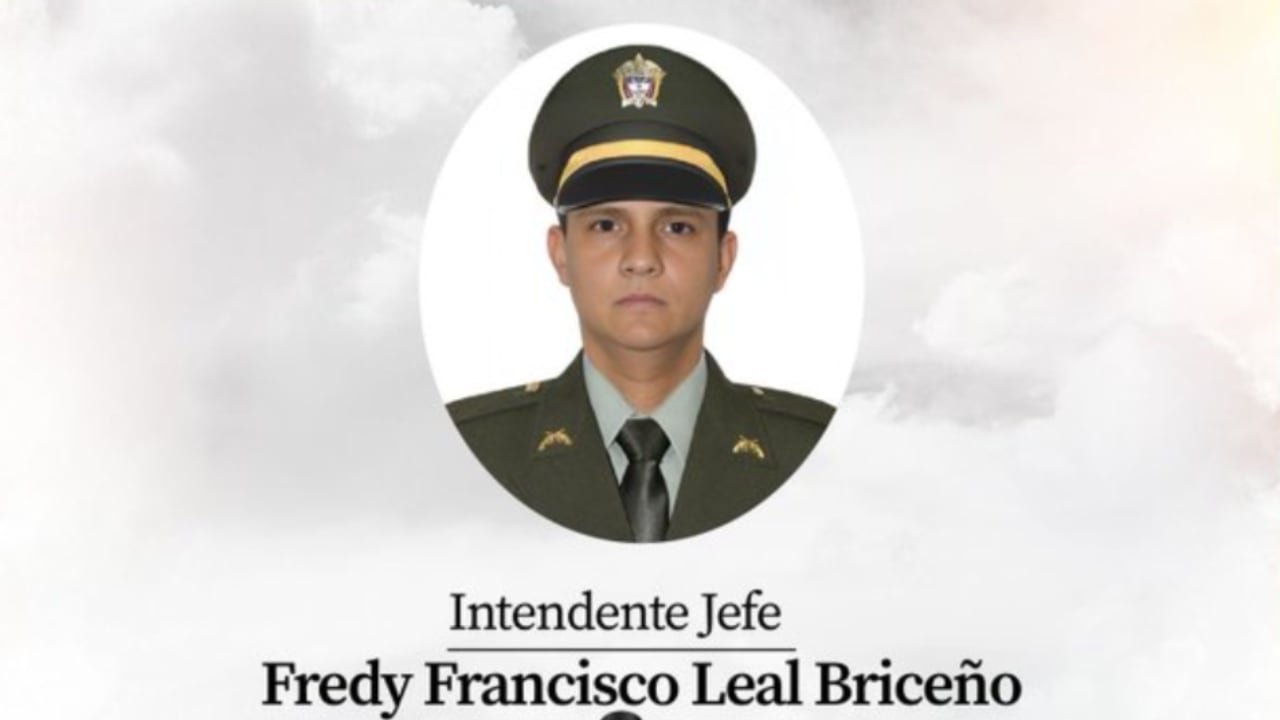 El policía asesinado, Fredy Francisco Leal Briceño.