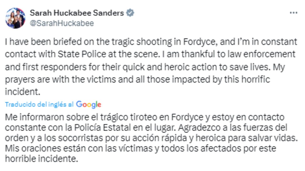 Sarah Huckabee Sanders envió un mensaje a través de su cuenta de X