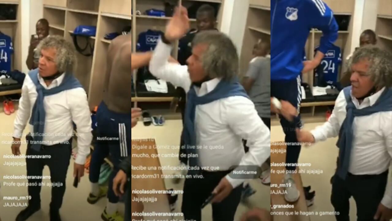 Alberto Gamero, técnico Millonarios. Foto: Captura de pantalla - Instagram Ricardo Rosales (ricardorm31)