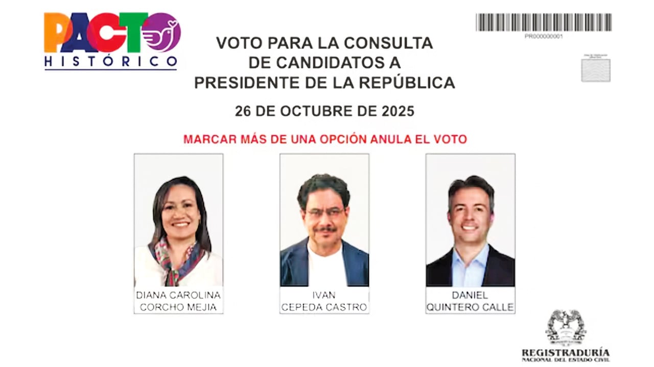 El tarjetón de octubre de 2025, en el que se habla de una consulta de candidatos a la presidencia, juega en contra de Iván Cepeda, según abogados consultados por SEMANA.