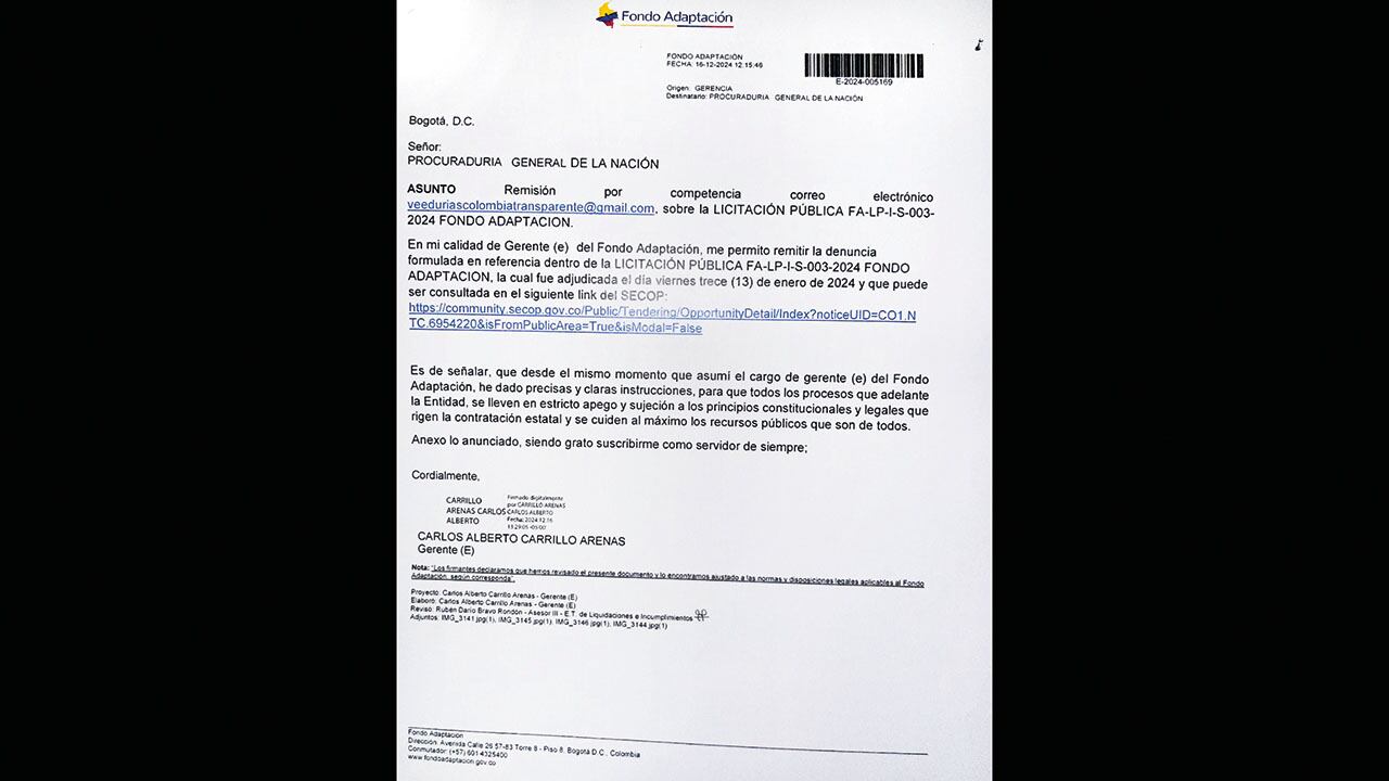 Fondo de Adaptación. Entidad que genera complicaciones al interior del gobierno Petro.