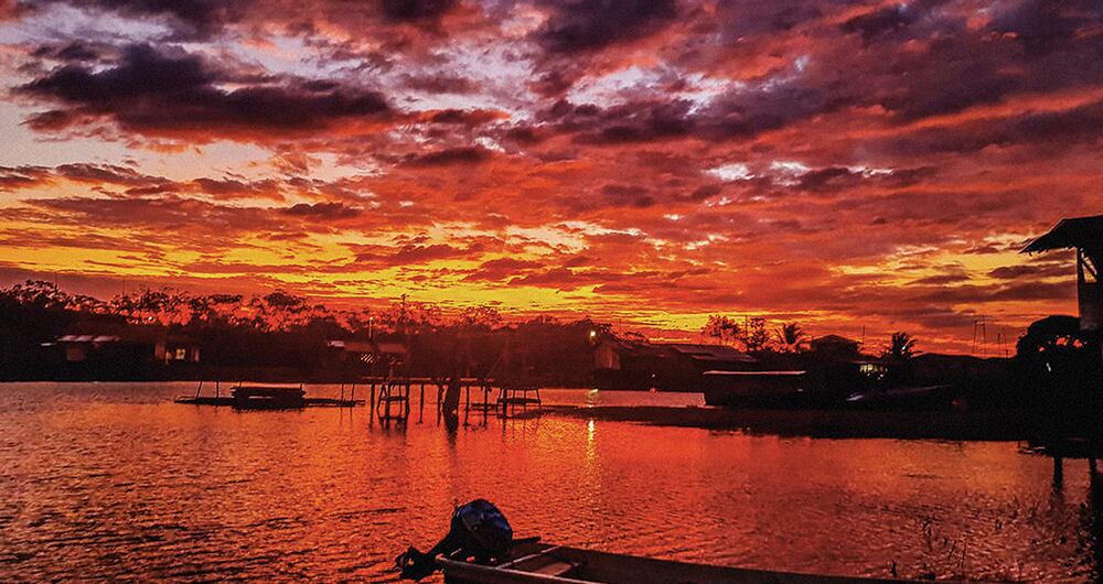 Atardecer en la isla mulatos.