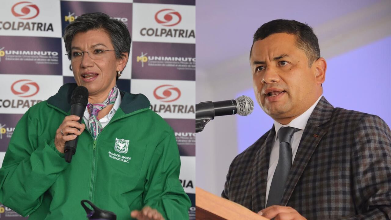 La alcaldesa de Bogotá Claudia López y el exconsejero presidencial de Seguridad Rafael Guarín.