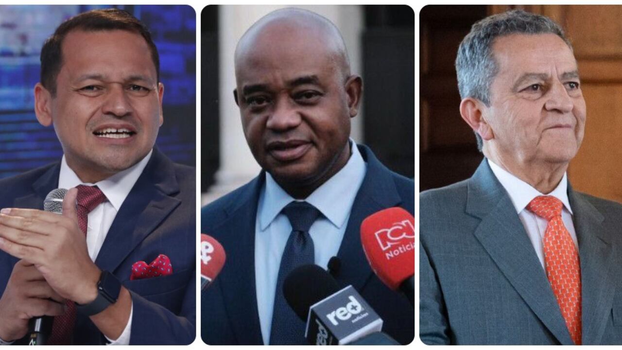 Alejandro Ocampo, Gilberto Murillo y Antonio Salazar, exsecretario general.