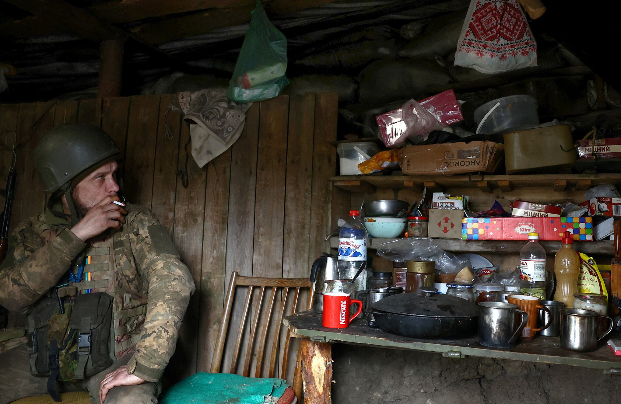 En imágenes : La lucha en las trincheras en el frente de Ucrania