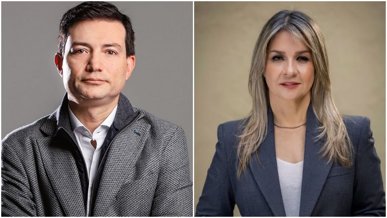 Carlos Felipe Córdoba, precandidato presidencial, y Vicky Dávila, candidata presidencial.