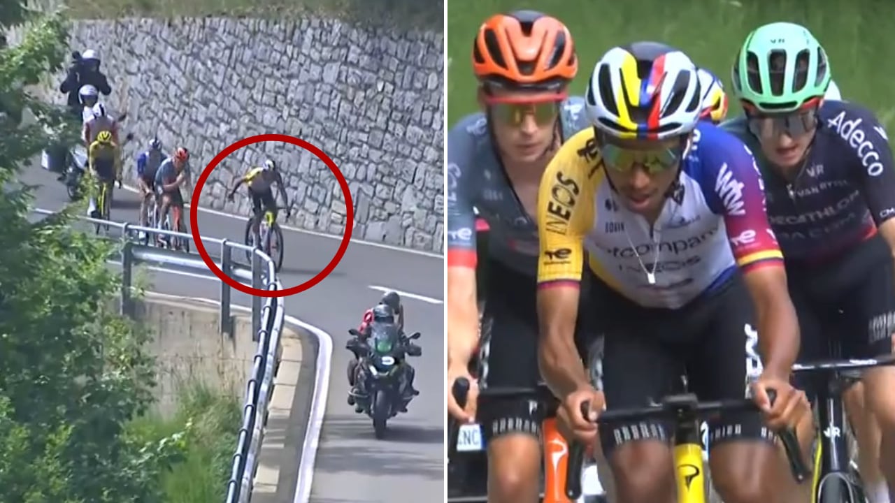 Egan Bernal se puso el overol para apoyar a su compañero Thymen Arensman.