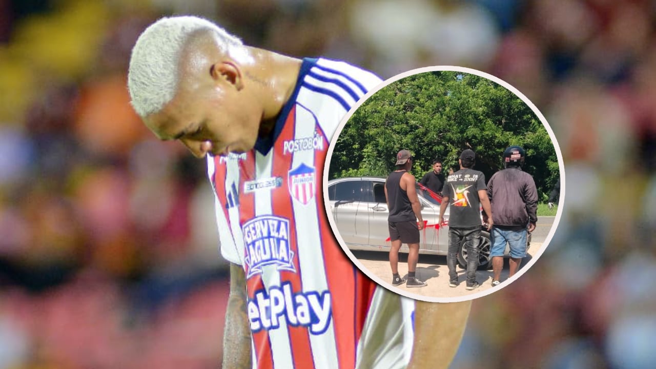 Los hinchas también pintaron el carro de dos jugadores con mensajes alusivos a la crisis.