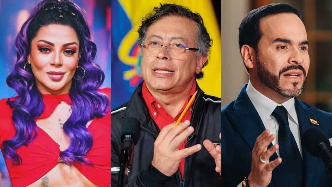 De izquierda a derecha: Marbelle. Gustavo Petro y Abelardo De La Espriella.