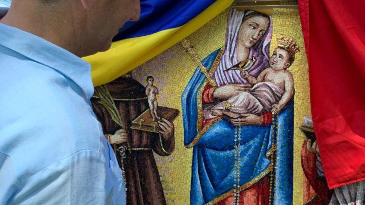 Mosaico de la Virgen de Chiquinquirá