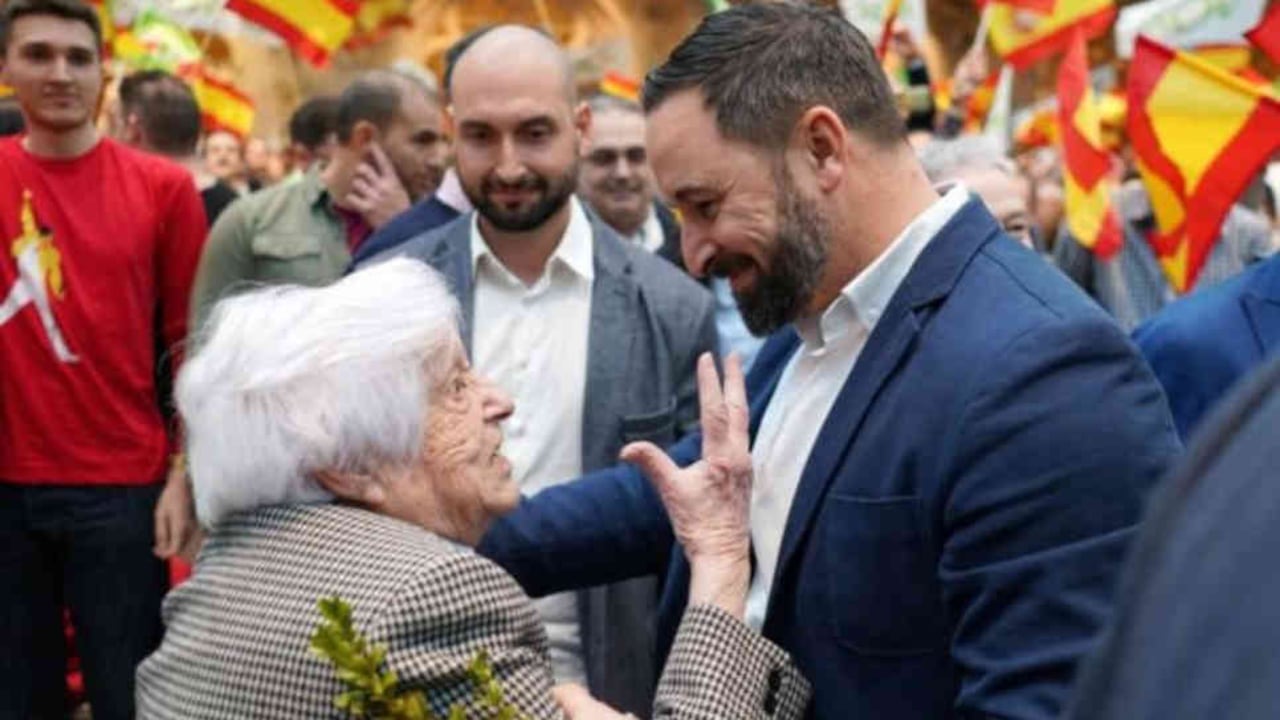 El líder de Vox, Santiago Abascal, logró llenar sus mítines en los actos de campaña. Getty.