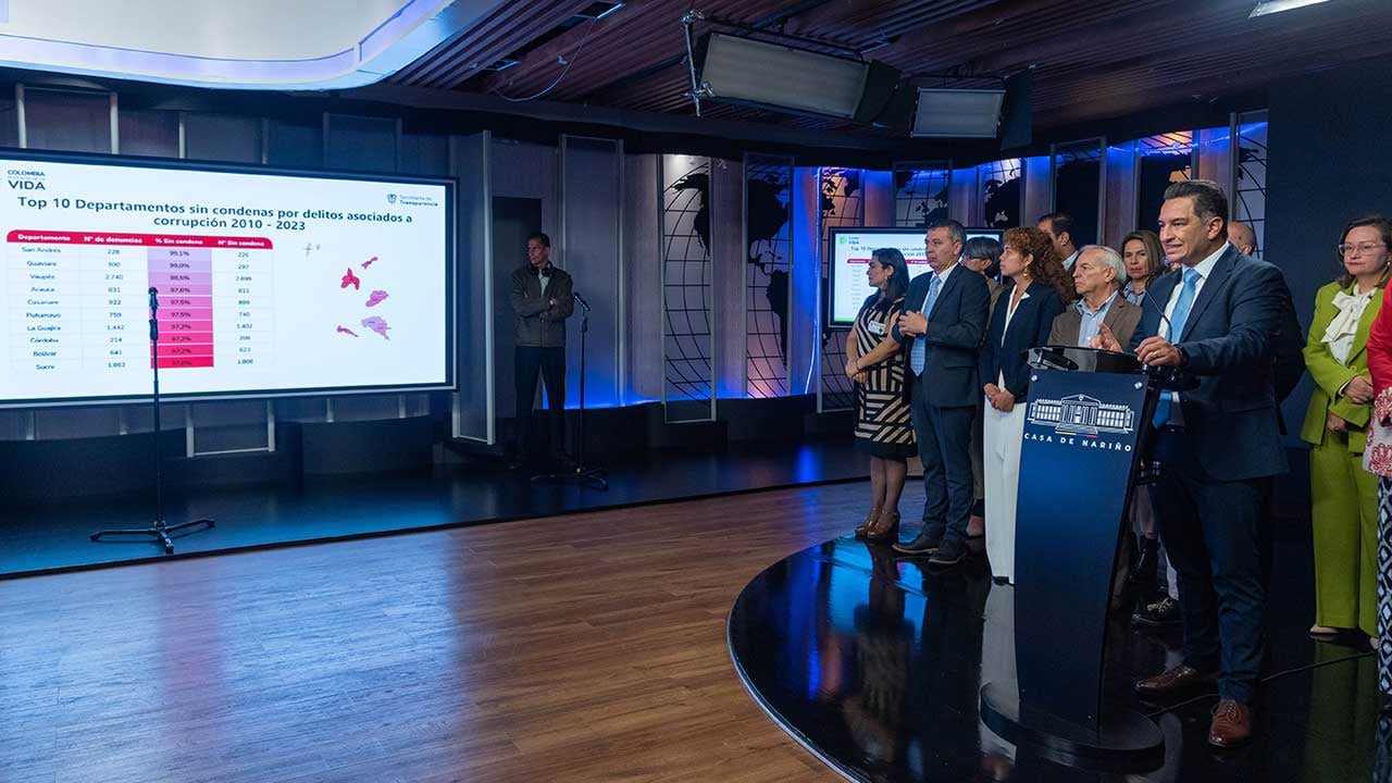 Andrés Idárraga, secretario de Transparencia, presentó el informe