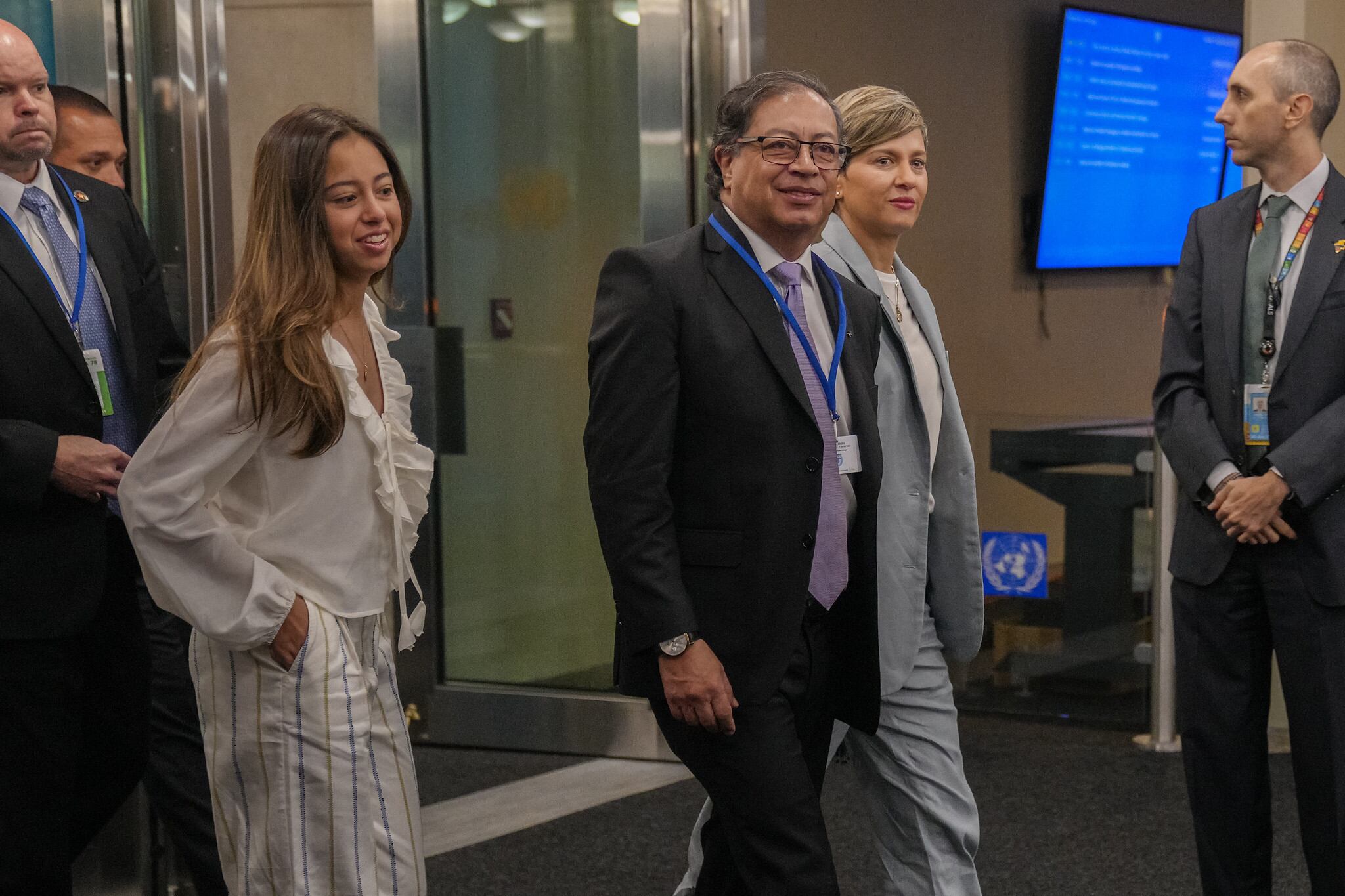 Gustavo Petro a su llegada a la Asamblea General de la ONU.