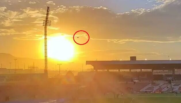 Aparición de presunta aparición de un ovni durante un partido de fútbol en México