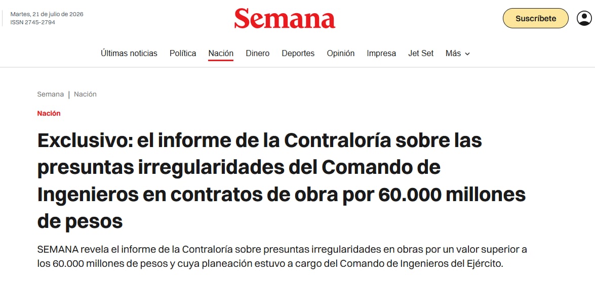 Los contratos en mención salieron de la unidad que comandaba la entonces coronel Martha David Bastidas.-