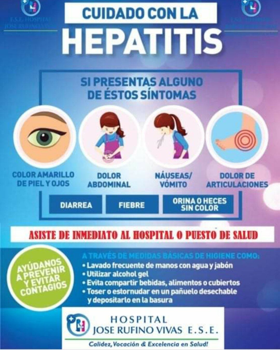 Estas son las recomendaciones que el hospital José Rufino Vivas, de Dagua, entregó a la población para su cuidado.