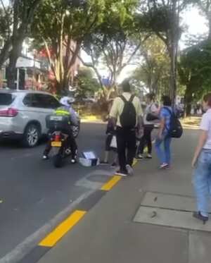 En video quedó registrada la agresión al guarda en el norte de Cali.