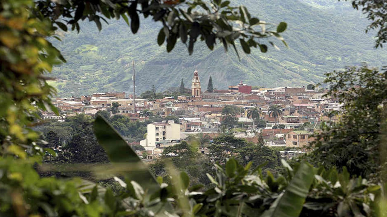 Vista panorámica del municipio Mesitas del Colegio, a 224 kilómetros de Bogotá.