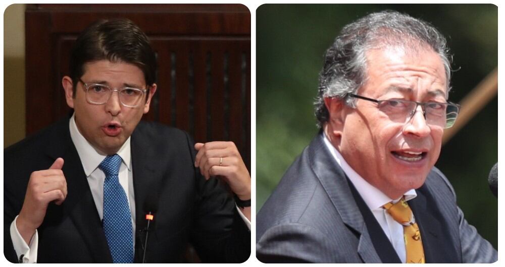 Miguel Uribe y Gustavo Petro.