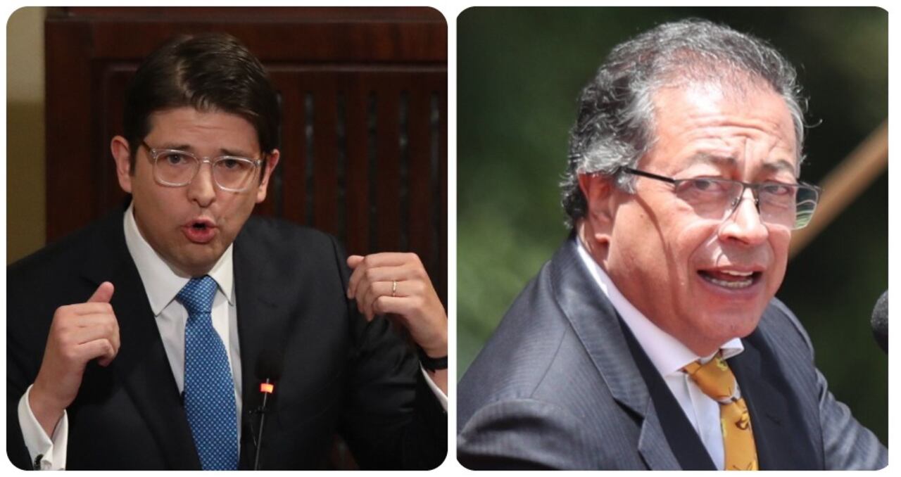 Miguel Uribe y Gustavo Petro.